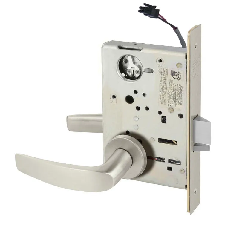 Sargent RX-LC-8204-12V-LNB Storeroom 12V Electrified Mortise Lock, LN Rose, B Lever, RX Switch, Less Cylinder