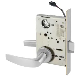 Sargent RX-LC-8204-12V-LNB Storeroom 12V Electrified Mortise Lock, LN Rose, B Lever, RX Switch, Less Cylinder