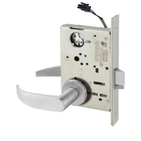 Sargent RX-LC-8204-12V-LNP Storeroom 12V Electrified Mortise Lock, LN Rose, P Lever, RX Switch, Less Cylinder