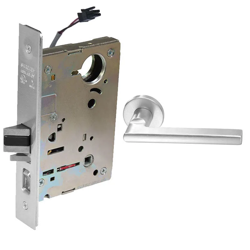 Sargent RX-LC-8205-12V-LNMD Office or Entry 12V Electrified Mortise Lock, LN Rose, MD Lever, RX Switch, Less Cylinder