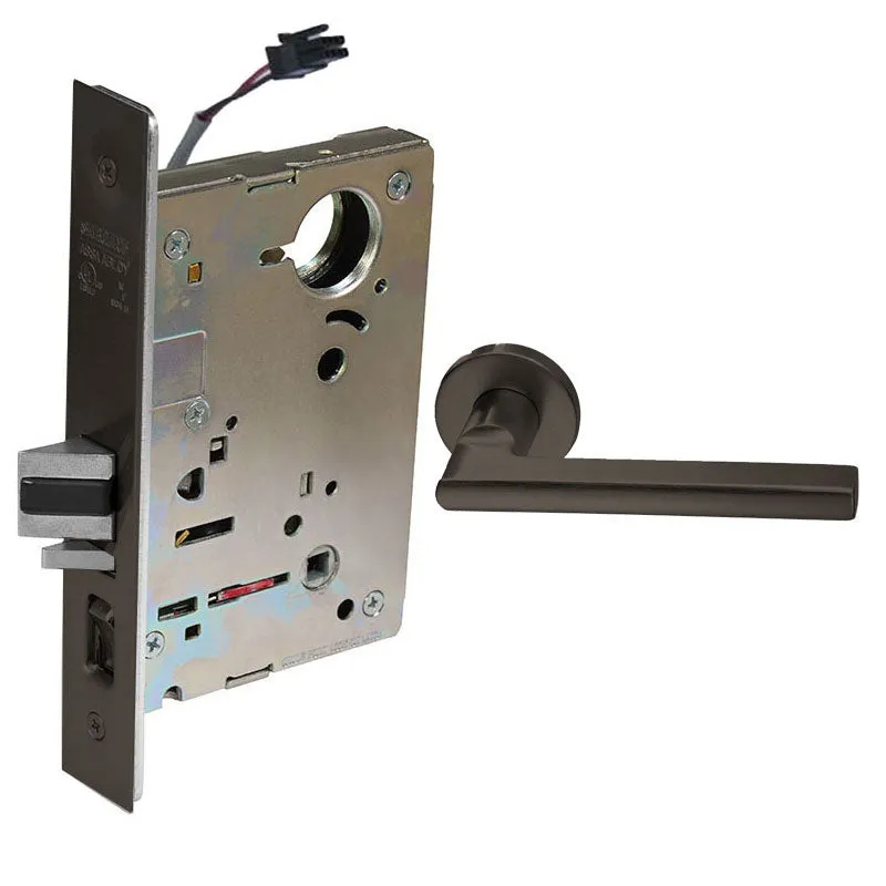 Sargent RX-LC-8205-12V-LNMD Office or Entry 12V Electrified Mortise Lock, LN Rose, MD Lever, RX Switch, Less Cylinder