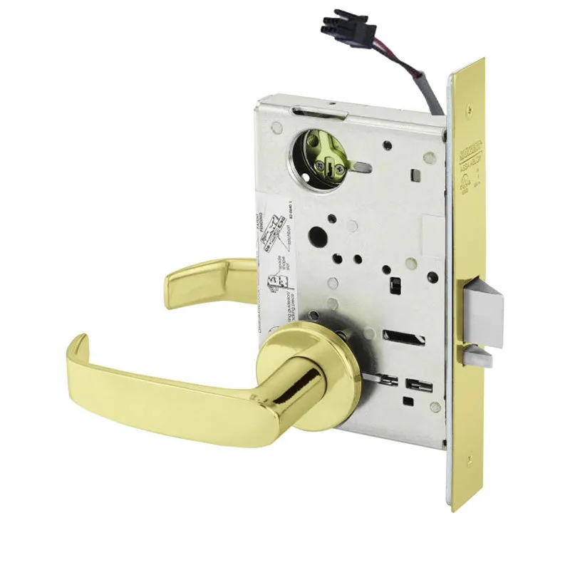 Sargent RX-LC-8205-24V-LNL Office or Entry 24V Electrified Mortise Lock, LN Rose, L Lever, RX Switch, Less Cylinder