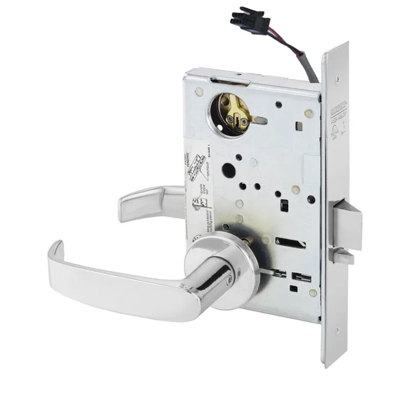 Sargent RX-LC-8205-24V-LNL Office or Entry 24V Electrified Mortise Lock, LN Rose, L Lever, RX Switch, Less Cylinder