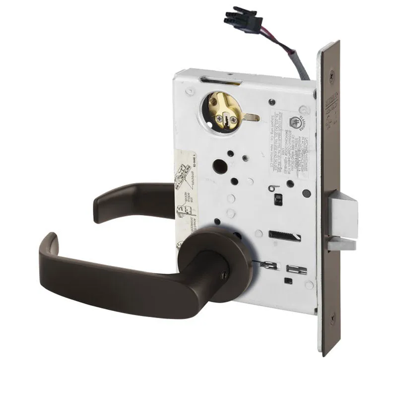 Sargent RX-LC-8205-24V-LNL Office or Entry 24V Electrified Mortise Lock, LN Rose, L Lever, RX Switch, Less Cylinder