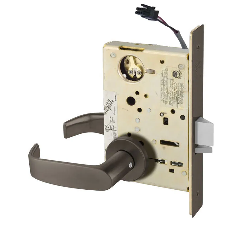 Sargent RX-LC-8205-24V-LNL Office or Entry 24V Electrified Mortise Lock, LN Rose, L Lever, RX Switch, Less Cylinder