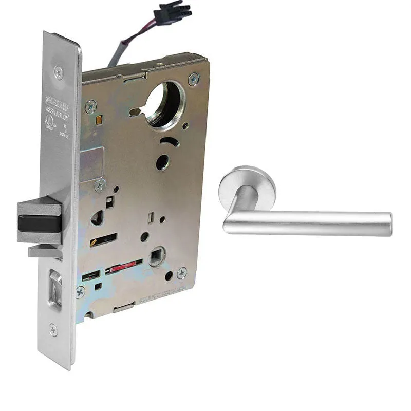 Sargent RX-LC-8205-24V-LNMI Office or Entry 24V Electrified Mortise Lock, LN Rose, MI Lever, RX Switch, Less Cylinder