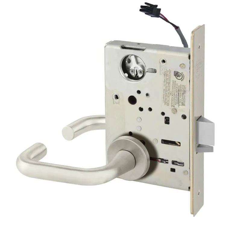 Sargent RX-LC-8237-12V-LNJ Classroom 12V Electrified Mortise Lock, LN Rose, J Lever, RX Switch, Less Cylinder