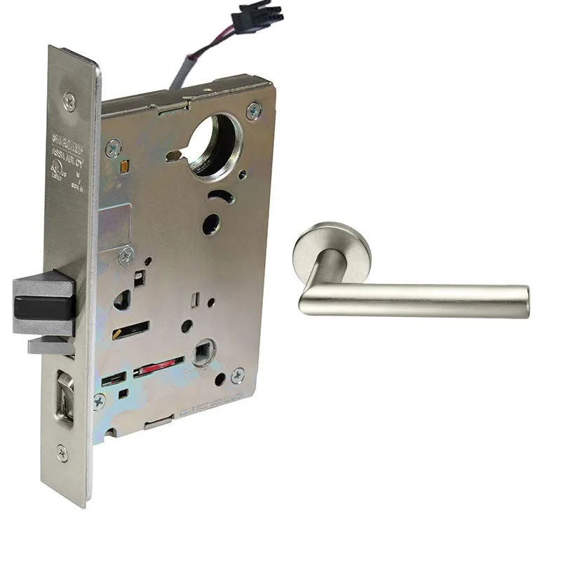 Sargent RX-LC-8237-12V-LNMI Classroom 12V Electrified Mortise Lock, LN Rose, MI Lever, RX Switch, Less Cylinder