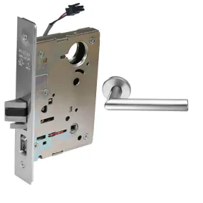 Sargent RX-LC-8237-12V-LNMI Classroom 12V Electrified Mortise Lock, LN Rose, MI Lever, RX Switch, Less Cylinder