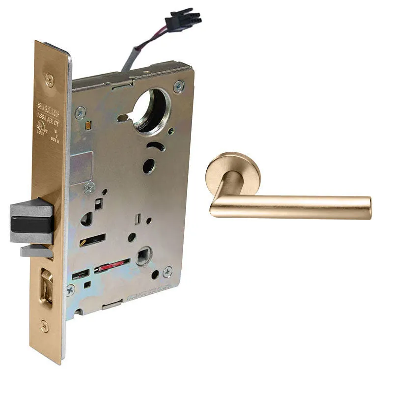 Sargent RX-LC-8237-24V-LNMI Classroom 24V Electrified Mortise Lock, LN Rose, MI Lever, RX Switch, Less Cylinder