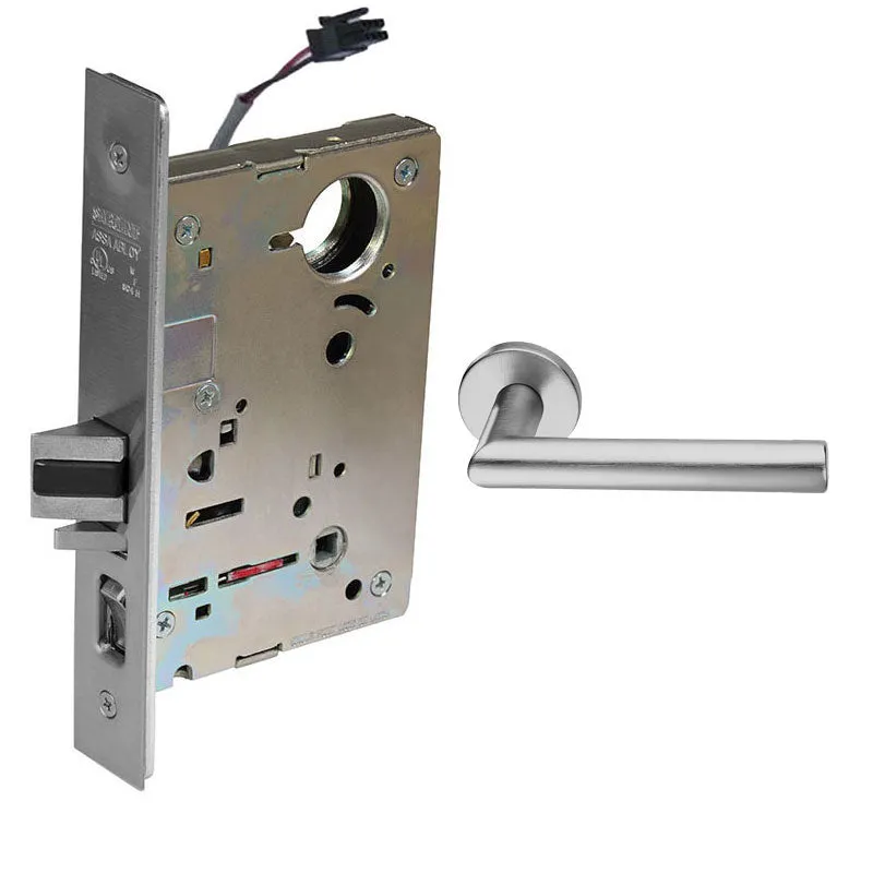Sargent RX-LC-8237-24V-LNMI Classroom 24V Electrified Mortise Lock, LN Rose, MI Lever, RX Switch, Less Cylinder