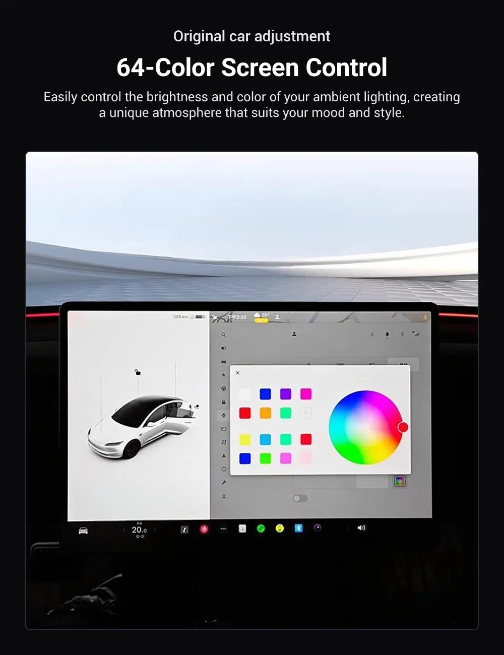 Seat Back Ambient Lighting for Tesla Model 3 Highland (2PCS)
