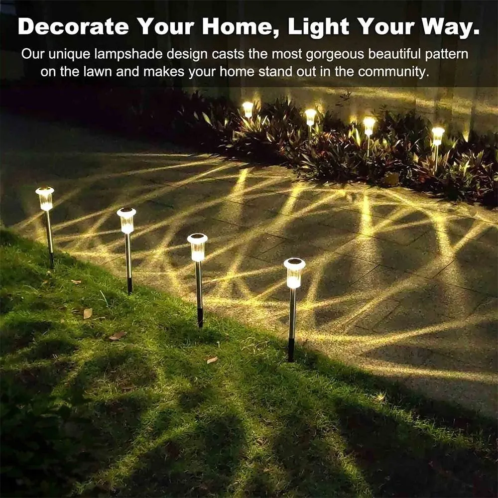 Set Of 6 Warm White Solar Pathway Lights