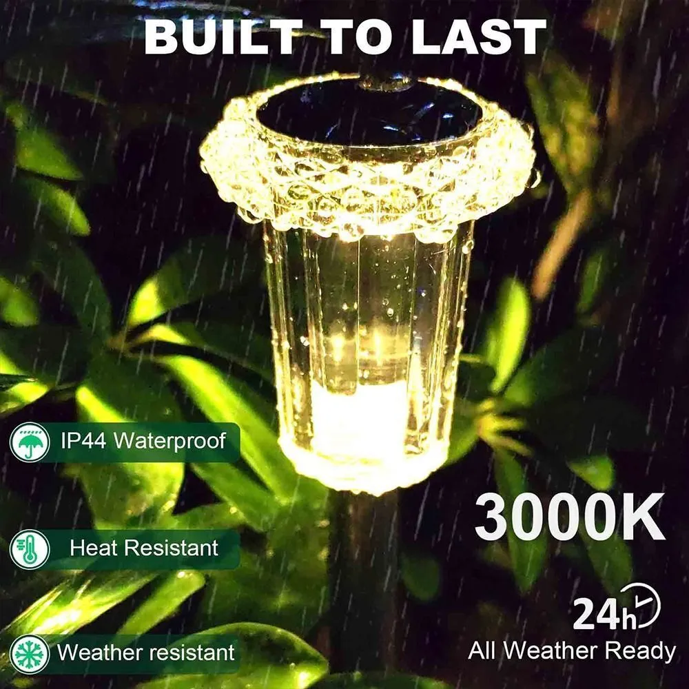 Set Of 6 Warm White Solar Pathway Lights