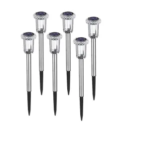 Set Of 6 Warm White Solar Pathway Lights