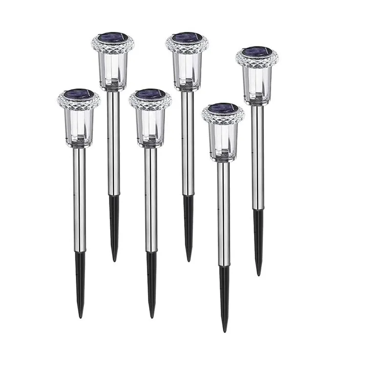Set Of 6 Warm White Solar Pathway Lights