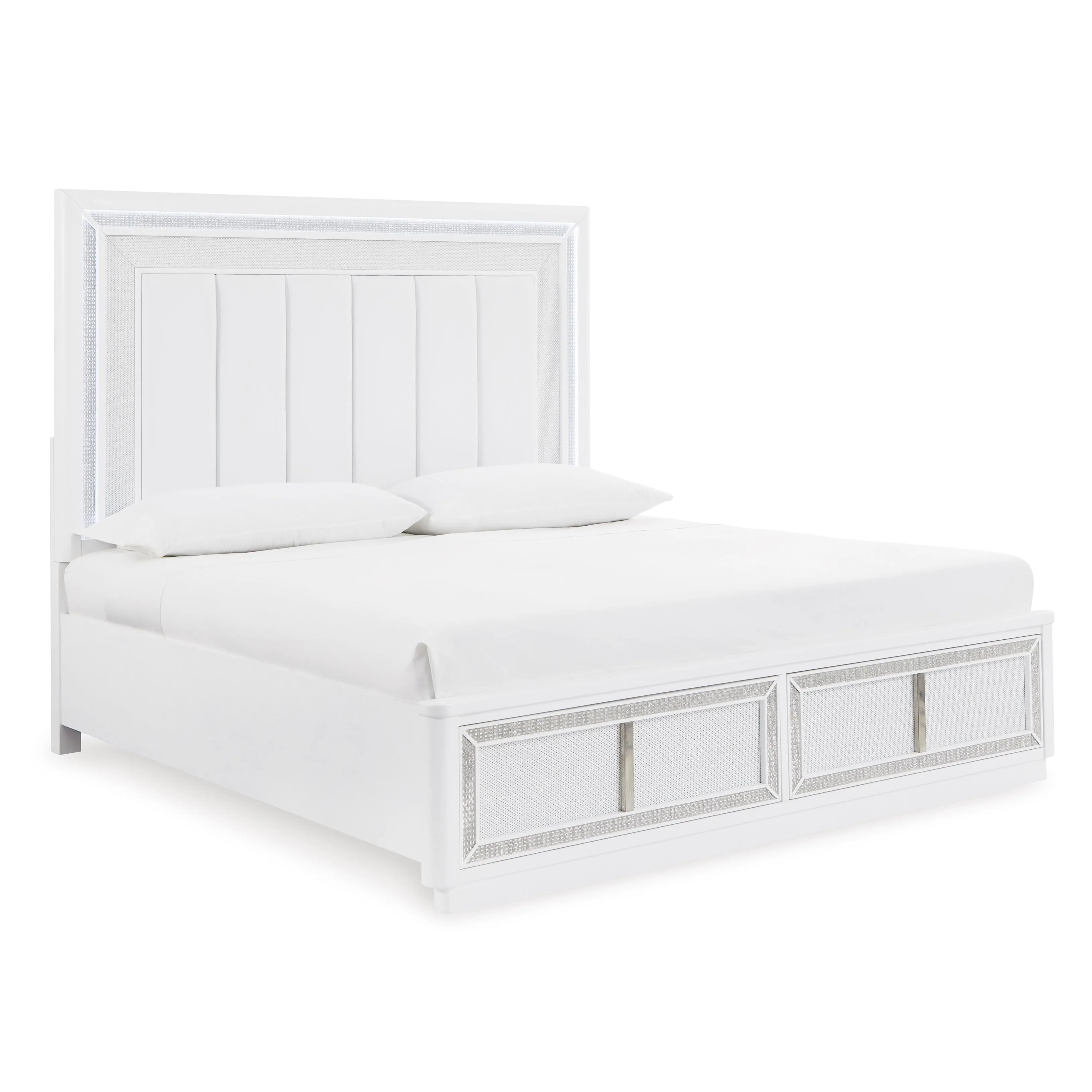 Signature Design by Ashley Chalanna King Upholstered Panel Bed with Storage B822-58/B822-56S/B822-97