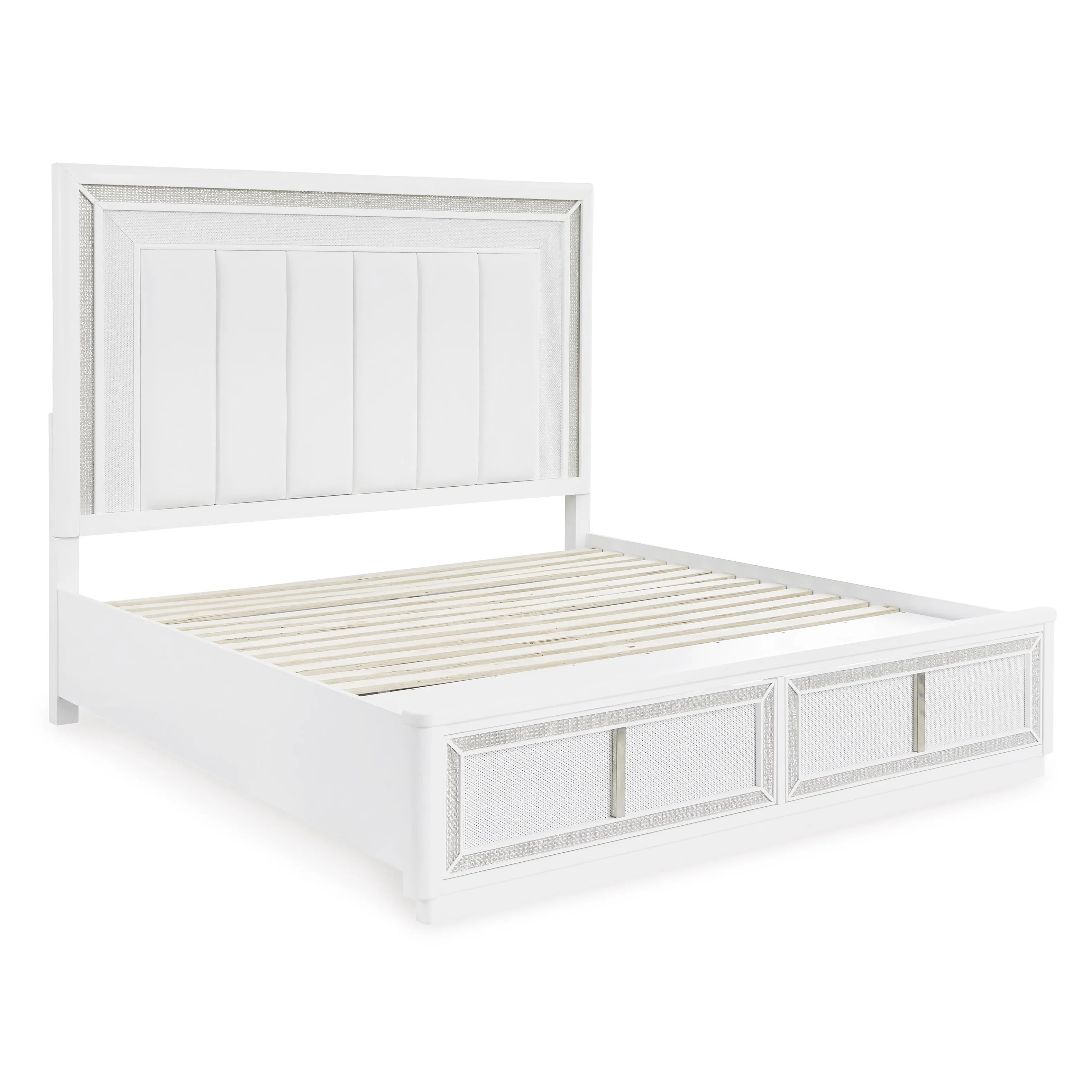 Signature Design by Ashley Chalanna Queen Upholstered Panel Bed with Storage B822-57/B822-54S/B822-97