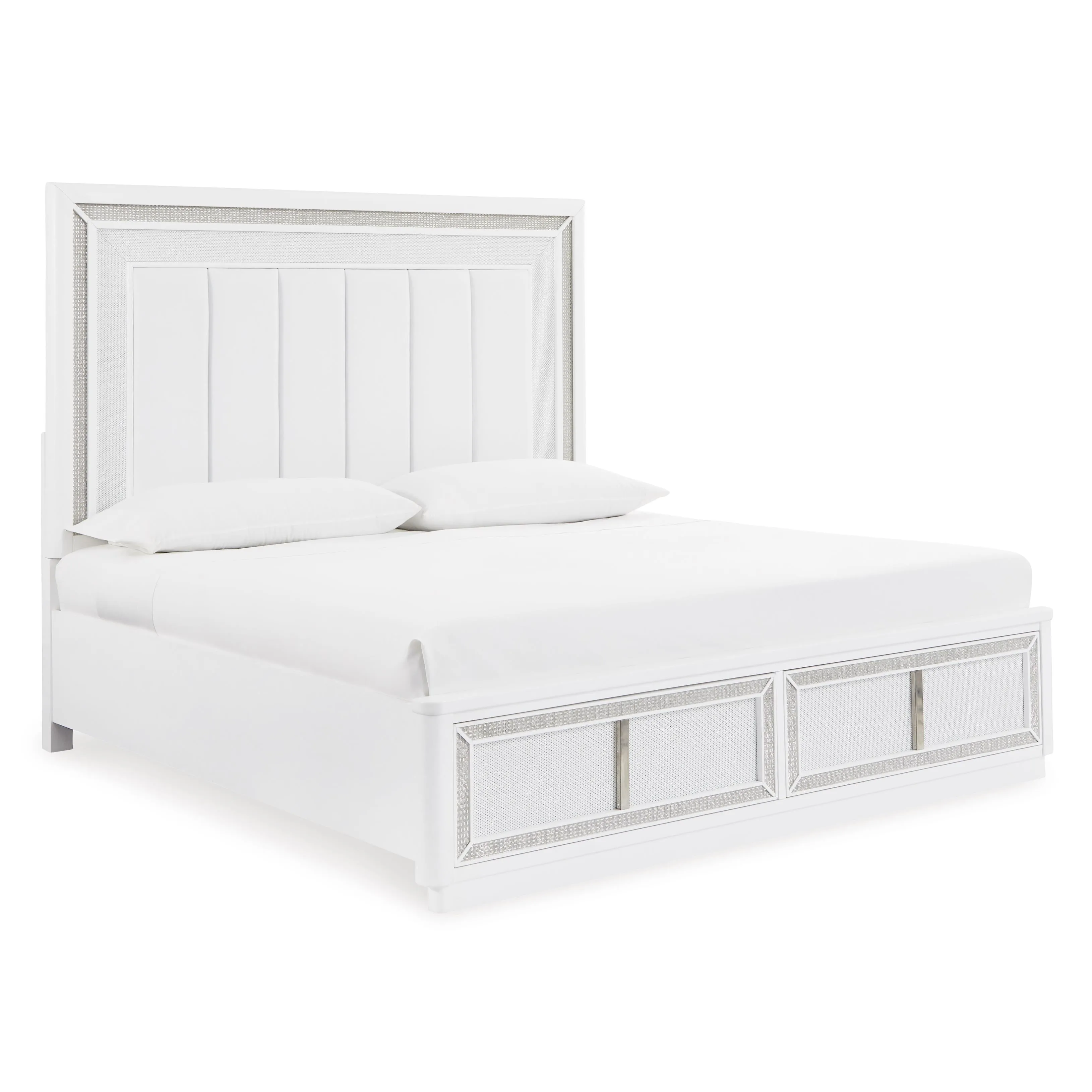 Signature Design by Ashley Chalanna Queen Upholstered Panel Bed with Storage B822-57/B822-54S/B822-97