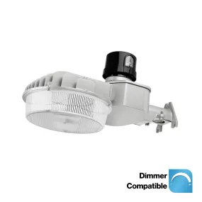 Silver Gray LED Barn Light, 65W, Dusk to Dawn, 8800 Lumens
