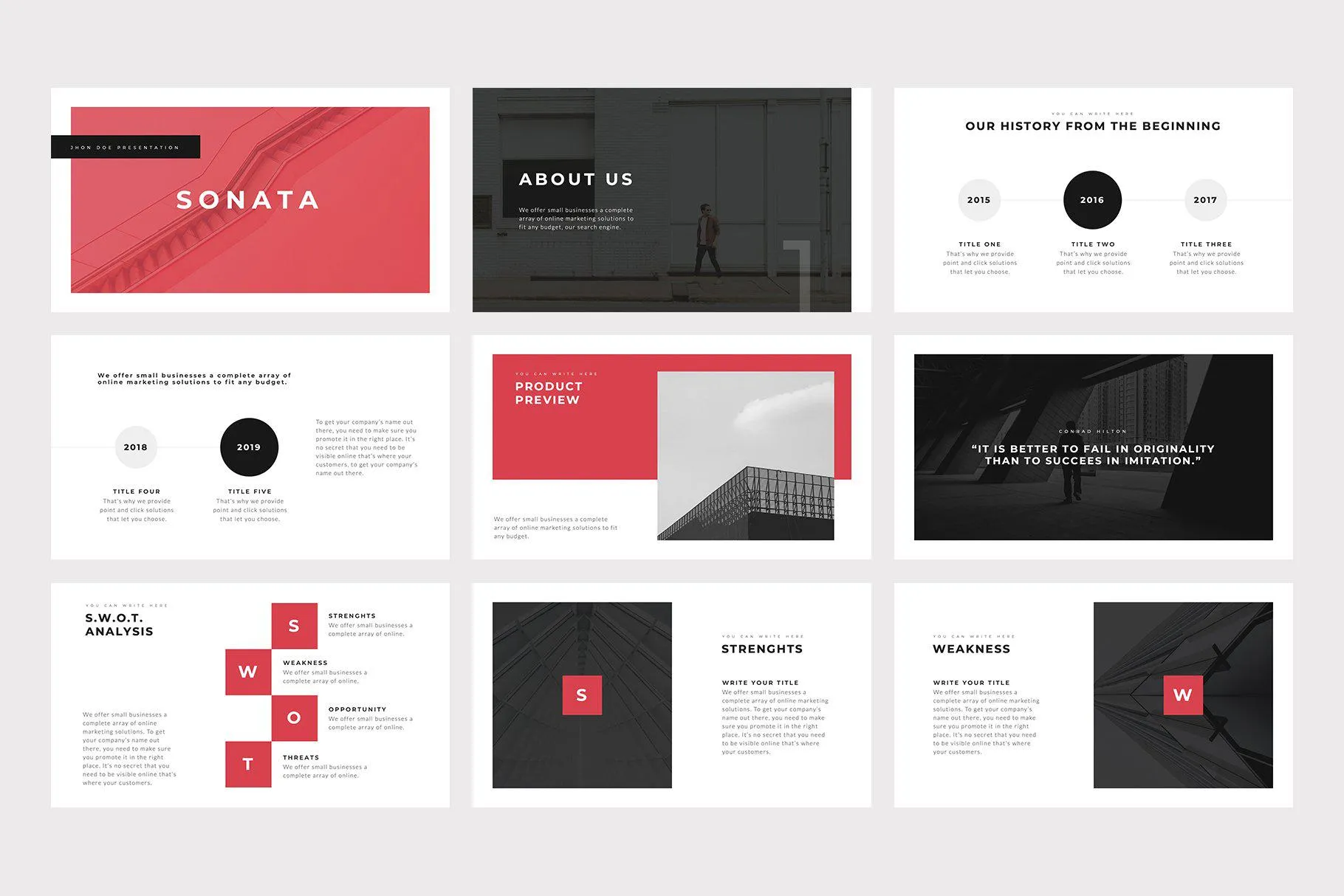 Sonata Minimal Keynote Template