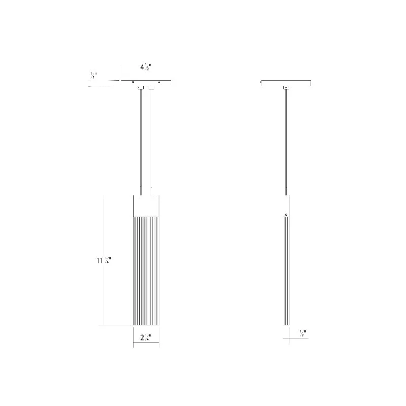 Sonneman 3091 V Panels 1-lt 2" LED Pendant