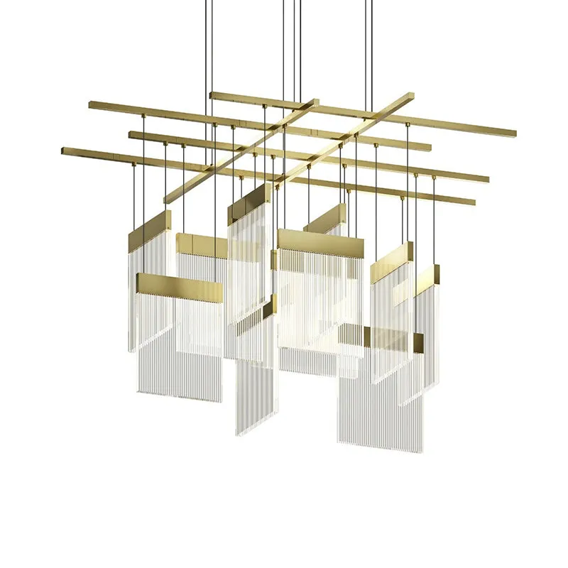 Sonneman 3097 V Panels 11-lt 47" LED Chandelier