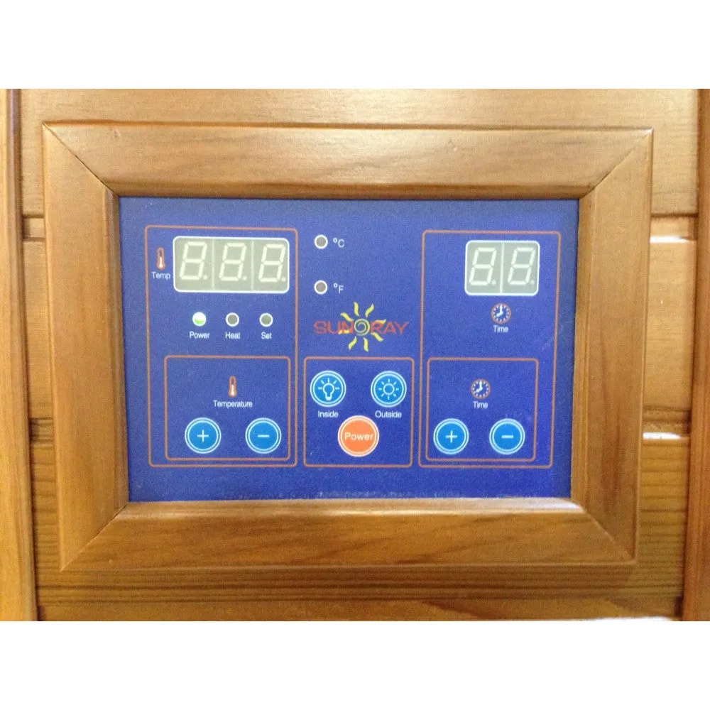 SunRay 3 Person Cedar Sauna w/Carbon Heaters - HL300K Savannah