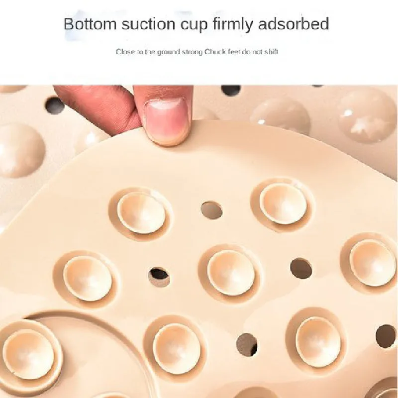 Tea Green Nonslip Foot Massager & Exfoliator Shower Mat