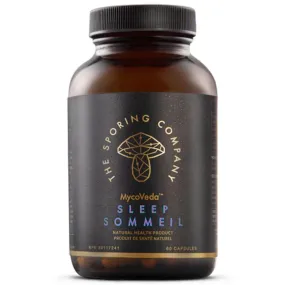The Sporing Company MycoVeda Sleep, Reishi, Valerian, Skullcap, 60 Vegetable Capsules