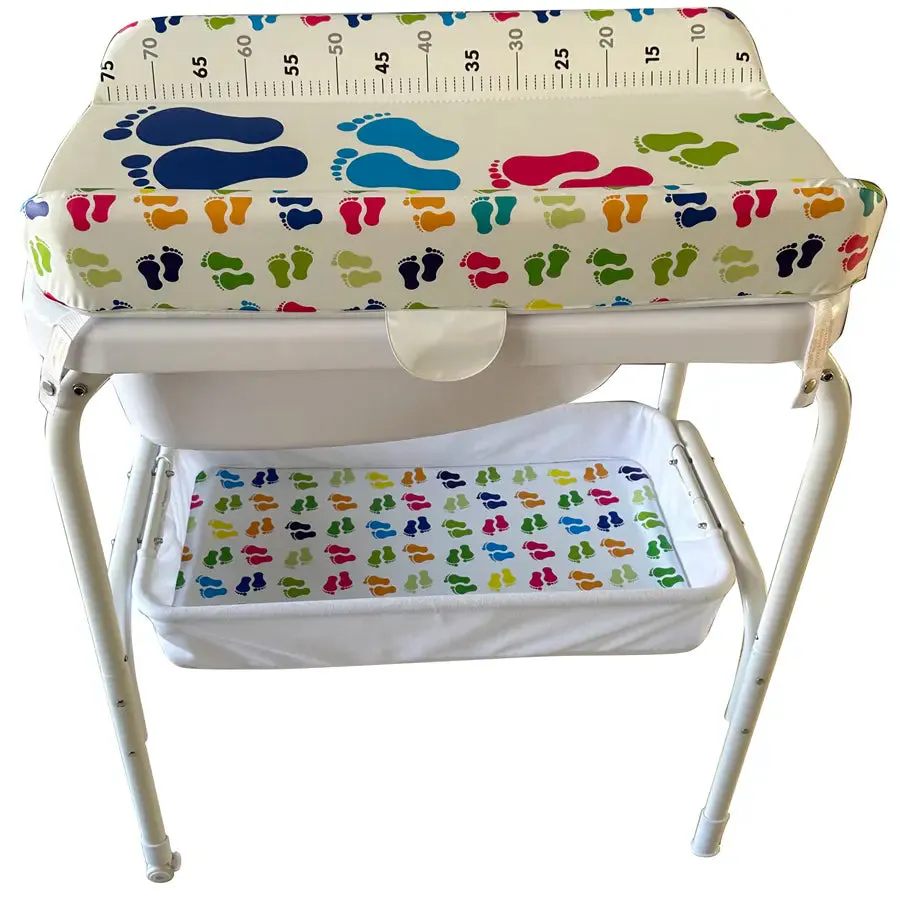 TheKiddoz Bath and Changing Table Little Feet Design