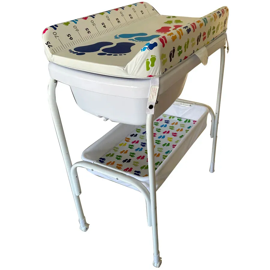 TheKiddoz Bath and Changing Table Little Feet Design