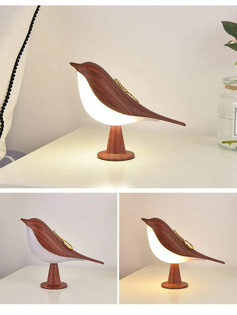 Touch Switch Wooden Bird Lights