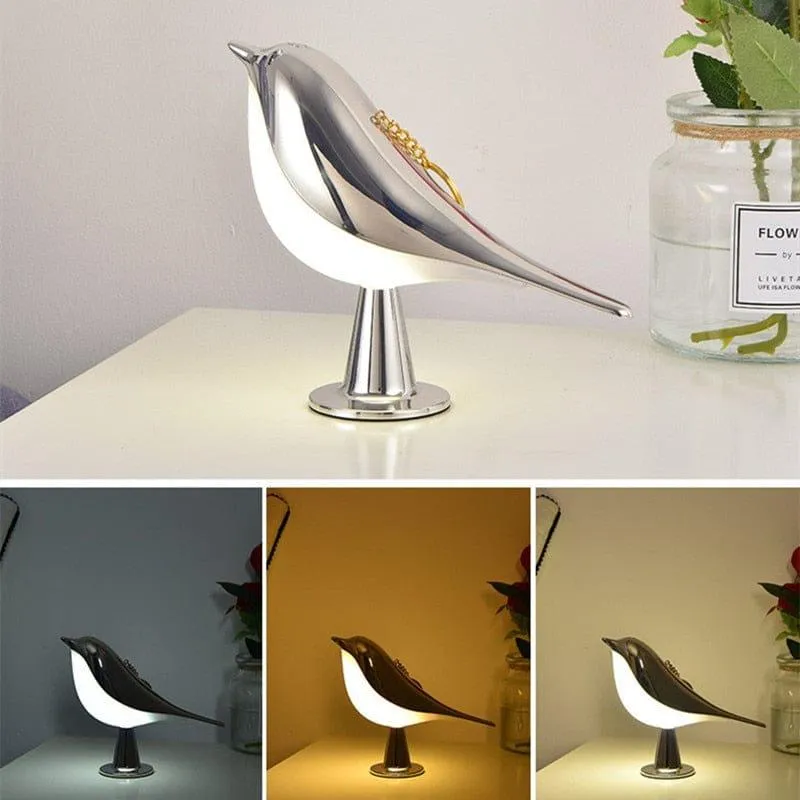 Touch Switch Wooden Bird Lights