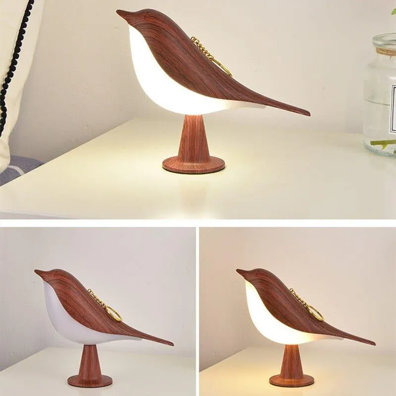 Touch Switch Wooden Bird Lights