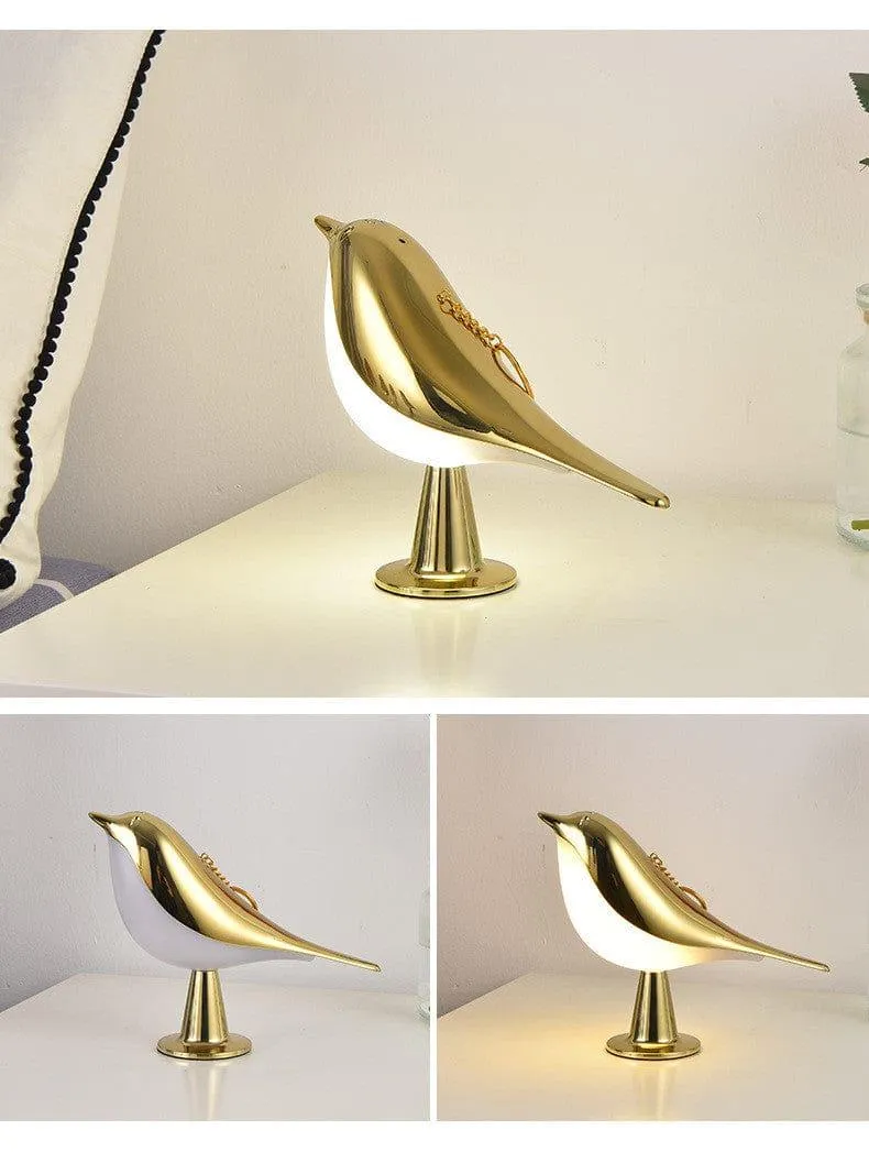 Touch Switch Wooden Bird Lights