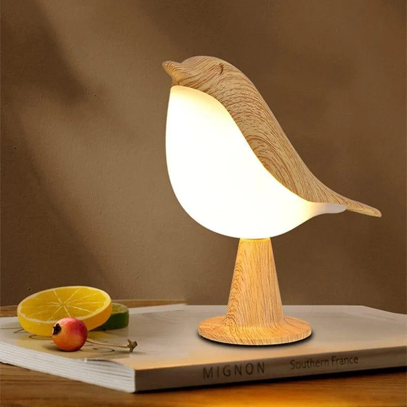 Touch Switch Wooden Bird Lights