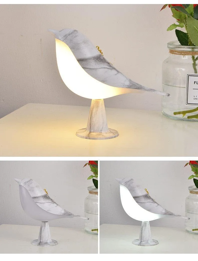 Touch Switch Wooden Bird Lights