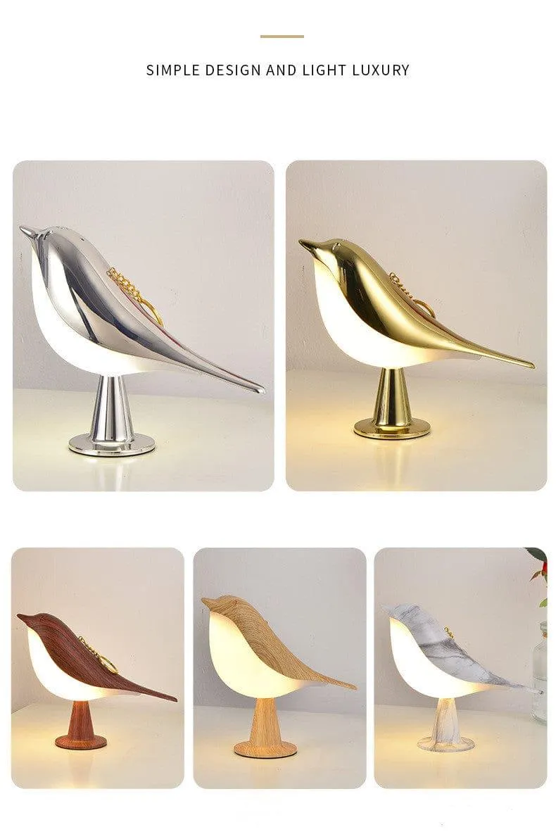 Touch Switch Wooden Bird Lights