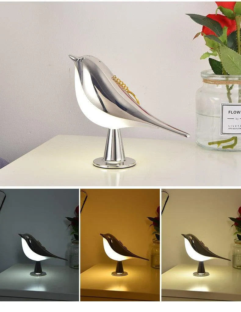 Touch Switch Wooden Bird Lights