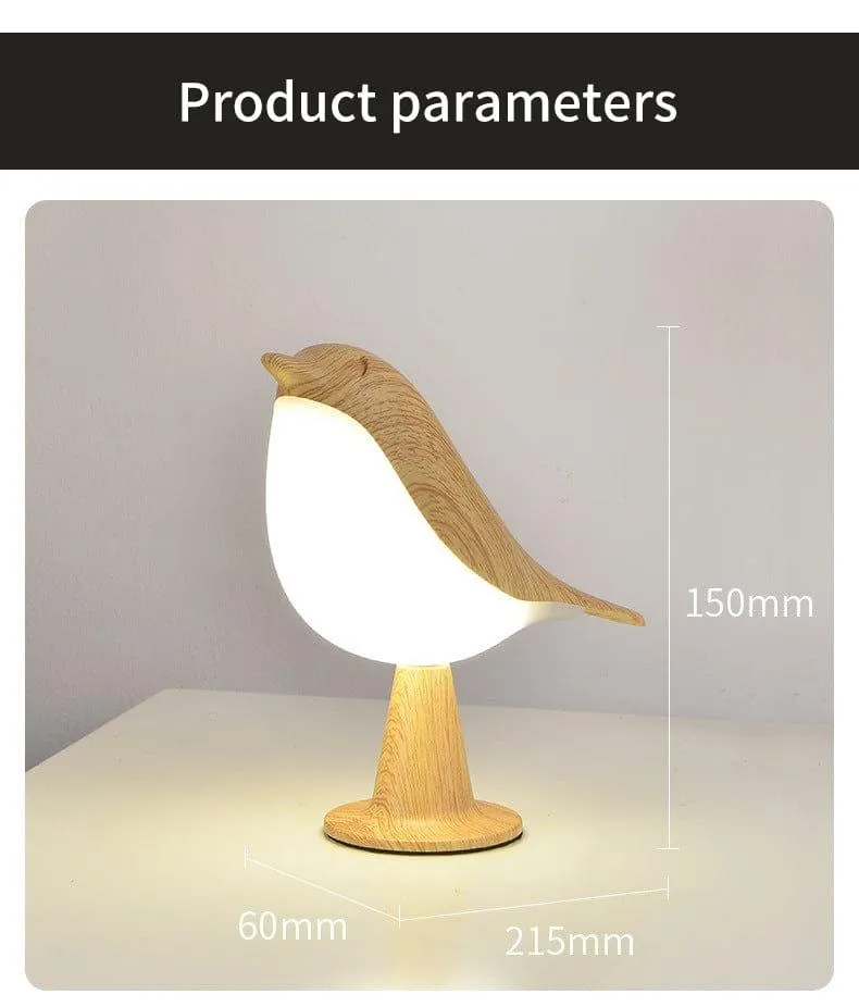 Touch Switch Wooden Bird Lights