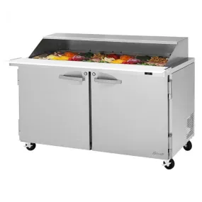 Turbo Air - PST-60-24-N-SL, Commercial PRO Series Mega Top Sandwich/Salad Prep Table-Slide Lid, two-section