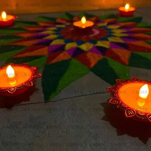 VAIDUE Lotus Water Sensor Diya Lights Electric Flameless Smokeless (16 PCS) LED Diyas Eco-Friendly Diya Electric for Puja E-Diya Warm Ambient Lights Home Decor Diwali Festivals Decoration New Year