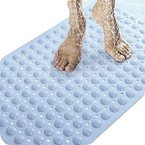 VINGTOS SALES Anti-slip Bathroom Floor Mat (Light Blue, Silicone, 100 X 40 cm).