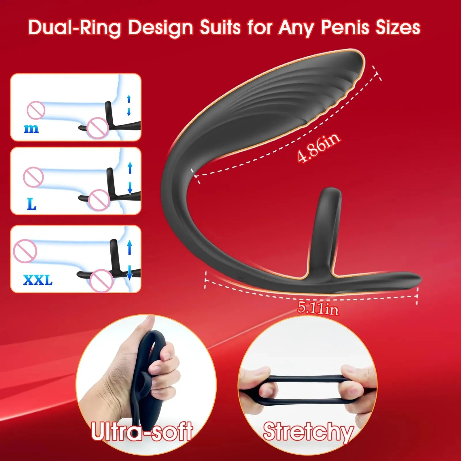 Wearable Taint Stimulator & Prostate Vibrator with Cock Ring
