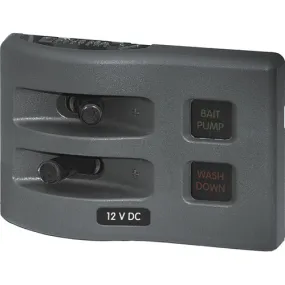 WeatherDeck 12V DC Waterproof Fuse Panel - Gray 2 Positions