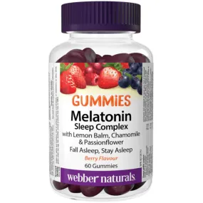 Webber Naturals Melatonin Sleep Complex, Supports Healthy Sleep, 60 Gummies